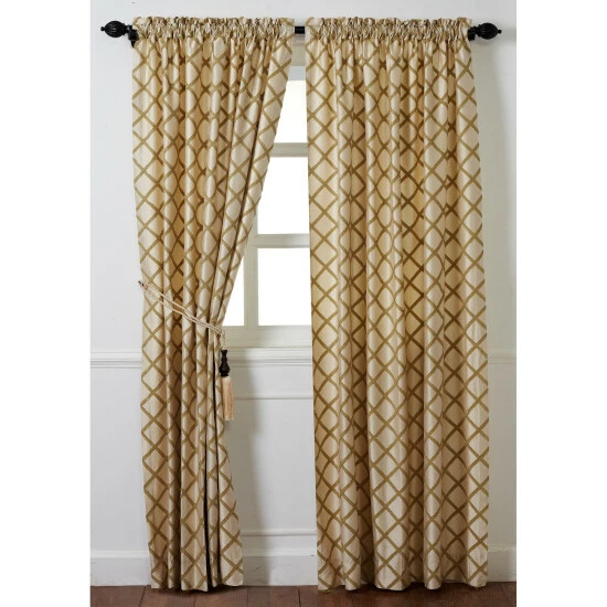Cheap 🔥 Cottage Home Magalie Gold Silk 96" Drapery Panel - 52 X 96 ⭐ 3 Cheap 🔥 Cottage Home Magalie Gold Silk 96" Drapery Panel - 52 X 96 ⭐
