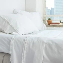Brand new 🔥 Cottage Home Dain White Cotton Linen Sheet Set ⌛