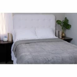 Best Pirce 🔔 Cottage Home Grey Velvet Twin Single Quilt ⭐