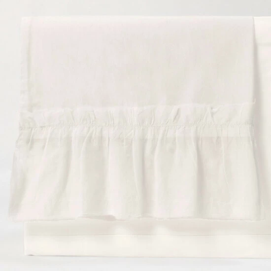 Deals π Cottage Home Lisabela Ivory Cotton Ruffle Sheet Set π 4 Deals π Cottage Home Lisabela Ivory Cotton Ruffle Sheet Set π - Image 2