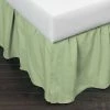 Discount 💯 Cottage Home Brighton Green Cotton 39 X 76 X 21 Inch Drop 3 Piece Tuck In Bed 👗 Skirt 🔥