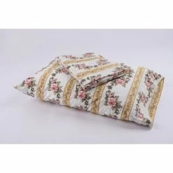 Budget 🥰 Cottage Home Annette Yellow Striped Floral Cotton Sheet Set 🧨