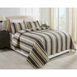 Best Pirce 😀 Cottage Home Carmen Grey Quilt Set 🔥