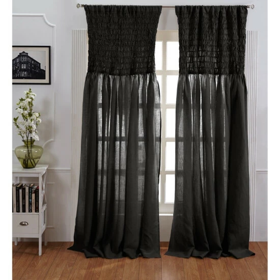 New π Cottage Home Ruthie Linen Curtain Steel Blue π 3 New π Cottage Home Ruthie Linen Curtain Steel Blue π