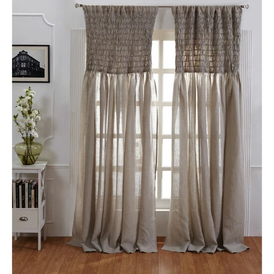 New π Cottage Home Ruthie Linen Curtain Steel Blue π 4 New π Cottage Home Ruthie Linen Curtain Steel Blue π - Image 2