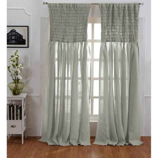 New π Cottage Home Ruthie Linen Curtain Steel Blue π 7 New π Cottage Home Ruthie Linen Curtain Steel Blue π - Image 5