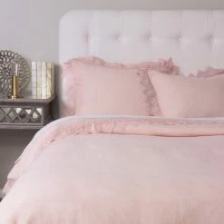 Outlet ❤️ Cottage Home Lalim Lace Linen Duvet Cover 🔔