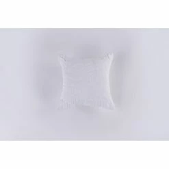 Best Sale 😉 Cottage Home White Wave Stitch Pattern Throw Pillow 👏