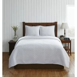Best reviews of 🌟 Cottage Home Hayward Diamond Pattern White Cotton Quilt Set 🎉