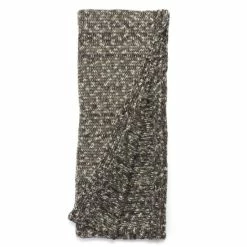 Best Sale 🔥 Cottage Home Bruco Asphalt Grey Cotton Throw Blanket 🥰