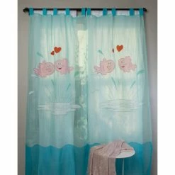 Budget 🛒 Cottage Home Fish Curtain ❤️