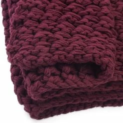 Promo 🤩 Cottage Home Brenda Woven Cotton Throw Merlot ⌛ -Cottage Home Shop unnamed file 1179