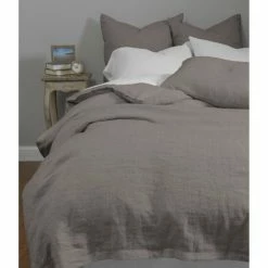Flash Sale 🥰 Cottage Home Darama Ash Grey Linen Duvet Cover Or Pillow Sham 🎉