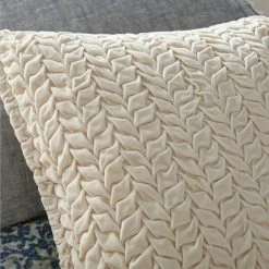 Outlet ✨ Cottage Home Allie Ivory Cotton Velvet Decorative Throw Pillow 😍 -Cottage Home Shop unnamed file 1268