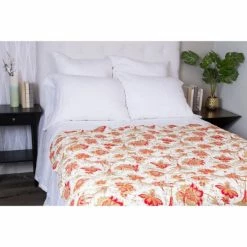 New 👏 Cottage Home Multicolor Cotton Floral Throw 👍