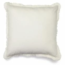 Deals 🔥 Cottage Home Ruffled Ivory Euro Sham Pillow Cases (Set Of 2) 🌟