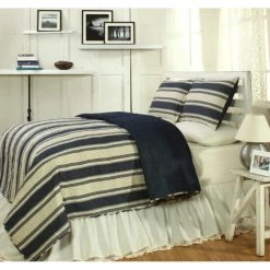 Best Sale 🌟 Cottage Home Camden Blue Twin Quilt ⌛