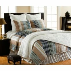 Brand new 🔥 Cottage Home William Striped 3-piece Quilt Set ⭐