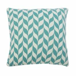 Coupon 😍 Cottage Home Dhalen Teal Ivory Cotton Throw Pillow 😉