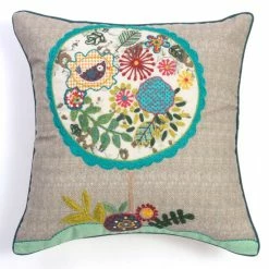 Wholesale ✔️ Cottage Home Fidley Multicolor Cotton Decorative Throw Pillow ❤️