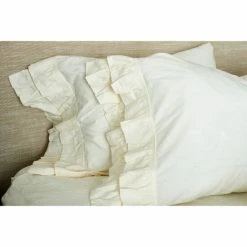 Budget 🛒 Cottage Home Cream Ruffle Sheet Set 💯 -Cottage Home Shop unnamed file 1382