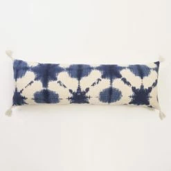 Budget ✨ Cottage Home Gradielle Blue White Cotton Extra Long Bolster Pillow 🧨