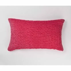 Coupon 👍 Cottage Home Tressie Hot Pink Cotton Large Bolster Pillow - Hot Pink 💯