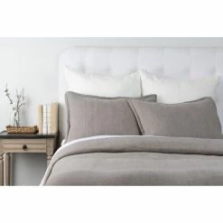 Coupon ❤️ Cottage Home Nevi Taupe Linen Coverlet ⌛