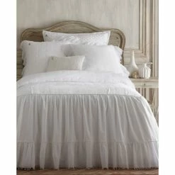 Best reviews of 🤩 Cottage Home Fonia White Cotton 👗 Skirted Bedspread Or Pillow Sham 🔔
