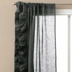 Brand new 🌟 Cottage Home Linen Ruffled Curtain Panel Pair Brown ✔️ -Cottage Home Shop unnamed file 1433