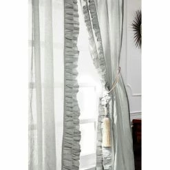 Outlet 👏 Cottage Home Basillin Linen Curtain Panel Set Grey Chambray ❤️ -Cottage Home Shop unnamed file 1444