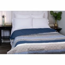 New 🧨 Cottage Home Multicolor Striped Patchwork Twin Quilt ⌛