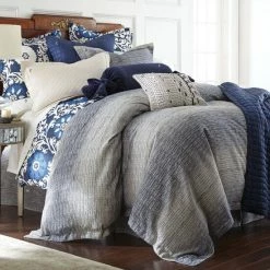 Brand new ⌛ Cottage Home Mirabelle Indigo Cotton Linen Duvet Cover Or Pillow Sham 🎉