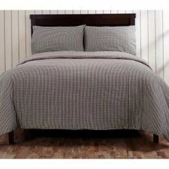 Discount 🎁 Cottage Home Cane Gingham Duvet Cover Brown 🎁