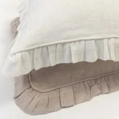 Flash Sale 🎉 Cottage Home Kaya Ruffled Cotton/ Linen 66 X 88 Day Bed White 💯