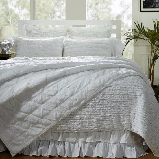 Top 10 π Cottage Home Shera White Cotton Quilt π 5 Top 10 π Cottage Home Shera White Cotton Quilt π - Image 3