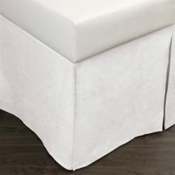 New 🌟 Cottage Home Damira White Linen 3 Piece Full Bed 👗 Skirt 🧨