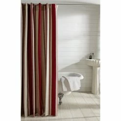 Best Sale 👍 Cottage Home Cody Shower Curtain Red ✔️