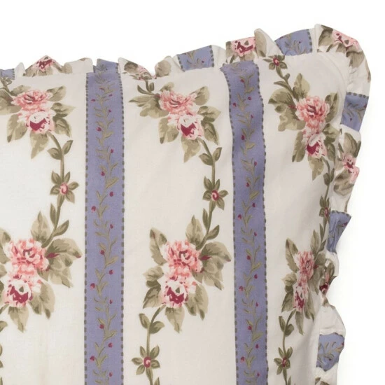 Buy β¨ Cottage Home Anniee Floral Blue Stripe Cotton 18 Inch Throw Pillow π 4 Buy β¨ Cottage Home Anniee Floral Blue Stripe Cotton 18 Inch Throw Pillow π - Image 2