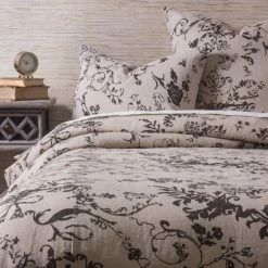 Hot Sale 👏 Cottage Home Leonara Charcoal Brown Queen Duvet Cover 🌟