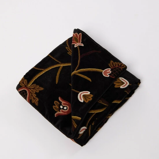 Cheapest π Cottage Home Crewel Embroidery Throw Ivory π 4 Cheapest π Cottage Home Crewel Embroidery Throw Ivory π - Image 2