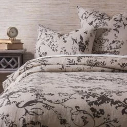 Wholesale 🧨 Cottage Home Le Poet Duvet Cover Charcoal Brown Set 👏