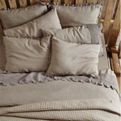 Coupon 🔔 Cottage Home Ewing Crochet Linen Duvet Cover 🎁
