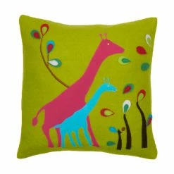 Best Pirce 🌟 Cottage Home Giraffe Felt/ Wool 12 Inch Throw Pillow ❤️