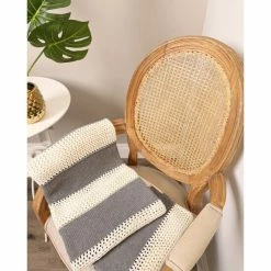 Budget 🎉 Cottage Home Helen Cotton Striped 50 X 60 Inch Throw - Natural 🥰 -Cottage Home Shop unnamed file 1935