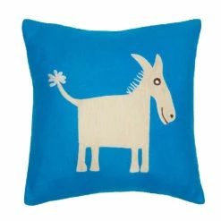 Flash Sale 😀 Cottage Home Donkey Applique Decorative Wool Pillow 🌟