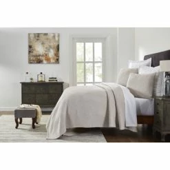 Best deal 🎁 Cottage Home Orlean Lurex Coverlet, Oyster, Set ✨