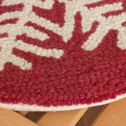 Brand new 🥰 Cottage Home Red Snowflake Wool Hooked Chair Pad 💯 -Cottage Home Shop unnamed file 2