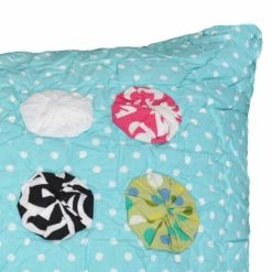 Discount 👍 Cottage Home Polka Dot Teal Cotton 16 Inch Throw Pillow ⭐ -Cottage Home Shop unnamed file 2037