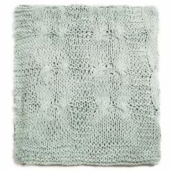 Flash Sale 🧨 Cottage Home Michaela Aqua Knitted Throw 🛒